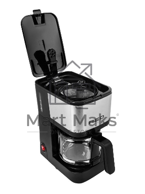 Кофеварка капельная Red Solution RCM-M1528 черный/серебристый, исп. кофе - молотый, 0.6 л, 600 Вт.