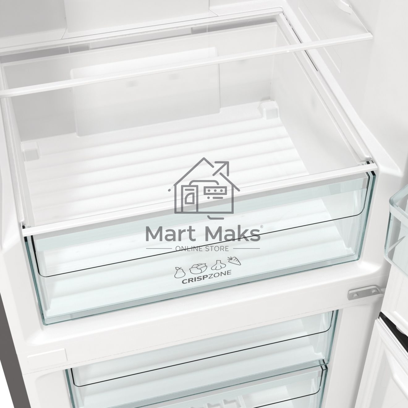 Холодильник Gorenje NRKE62XL серебристый металлик двухкамерный 203/99л морозилка снизу, No Frost