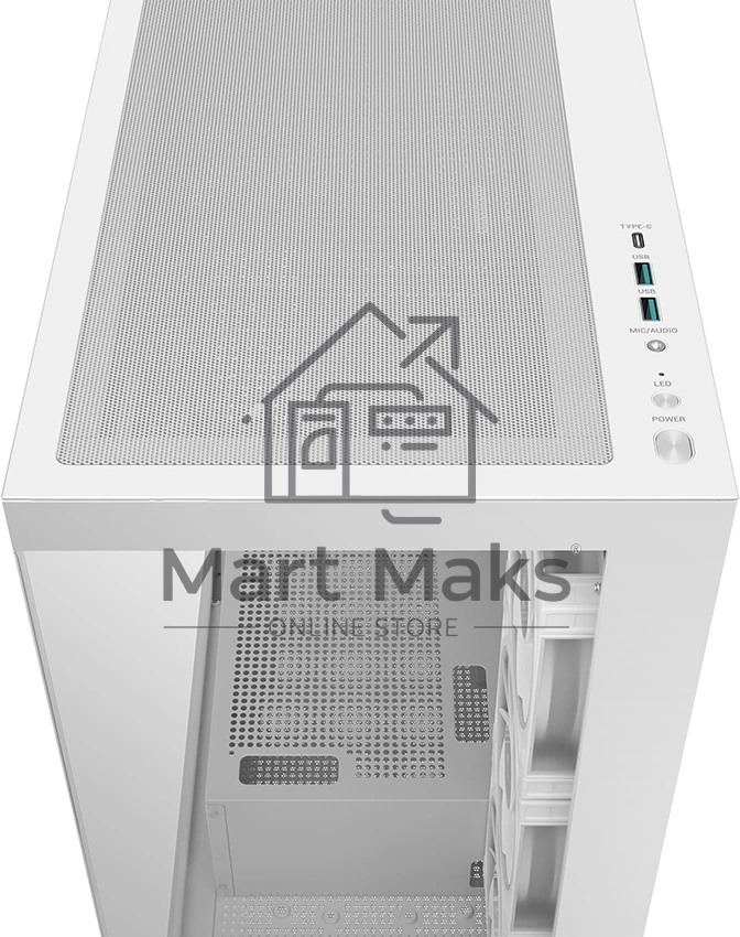 Компьютерный корпус Deepcool CG580 4F V2 WH без БП, боковое окно (панорама), 4x120mm ARGB PWM вентилятора, белый, ATX (R-CG580-WHADA4-G-2)