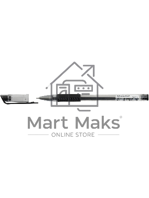 Ручка гелевая Silwerhof Eco Max, d=0.5мм, черные чернила, коробка картонная, сменный стержень, линия 0.3мм, резиновая манжета