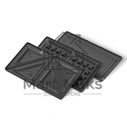 Прибор для выпечки BQ ST2000 Black 3 in 1. MultiChef, мощность: 800 Вт, многофункциональный прибор 3 в 1, 3 пары панелей в комплекте: гриль, венские вафли, сэндвич, антипригарное покрытие панелей Non-Stick PRO, равномерный нагрев, вертикальное хранение, о