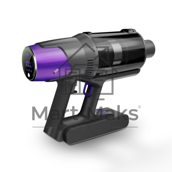 Пылесос вертикальный Centek CT-2572 фиолетовый/черный, питание от аккумулятора, 230 Вт, уборка сухая, пылесборник 1.2 л, работа от АКБ max 90 мин