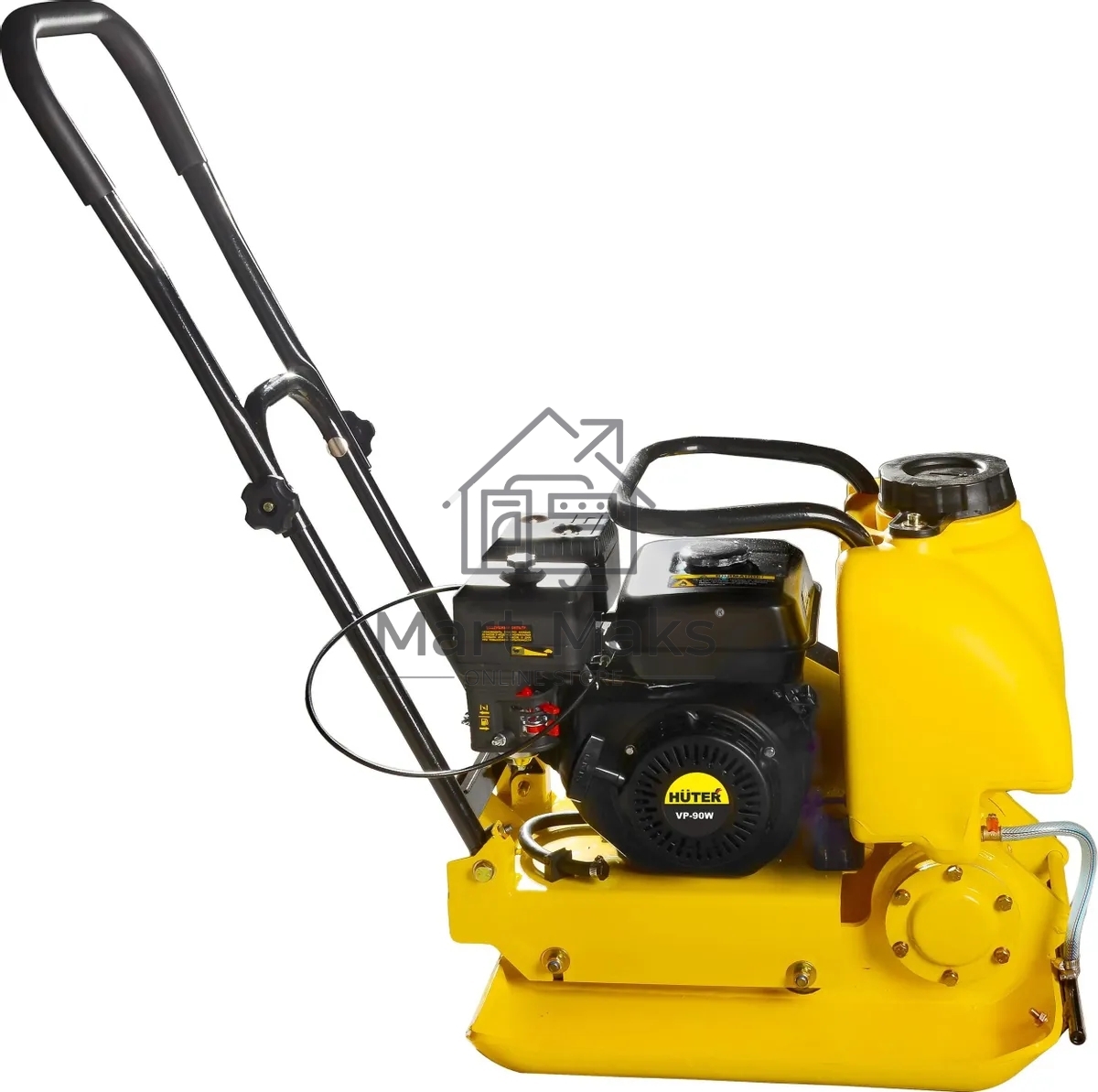 Виброплита бензиновая Huter VP-90W 3.6 л, 4800 Вт, 6.5 л.с, 25 кН, подошва 580x500 мм, 1050 м²/ч