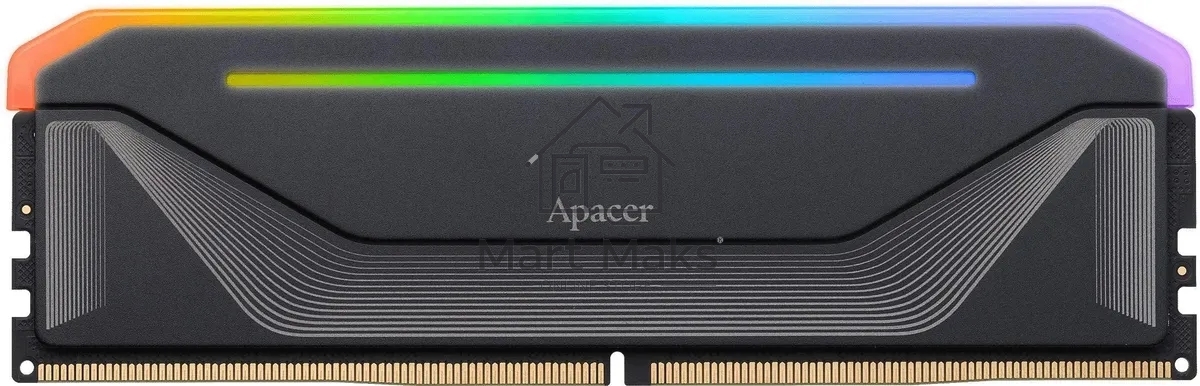 Оперативная память Apacer Nox, DDR5, 16Gb (1x16 Gb), 5200 MHz, CL40, DIMM, радиатор, RGb, черный