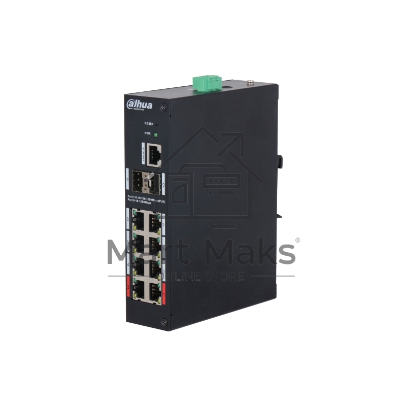 Коммутатор Dahua DH-HS4210-8GT-90, 8×1 Гбит/с + 2×1 Гбит/с SFP, управляемый