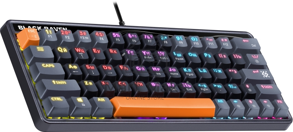Клавиатура Defender Black Raven GK-417 проводная, USB, черный