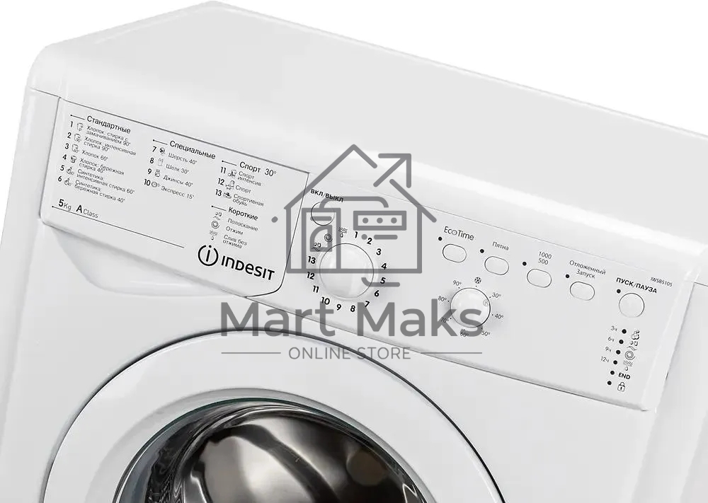 Стиральная машина Indesit IWSB 5105 (CIS) белый, загрузка фронтальная 5 кг, 1000 об/мин., класс: А