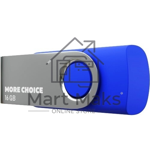 Флешка USB More Choice MF16-4 blue (4610196407567), 16Gb, USB 2.0, R/W 15/6, синий