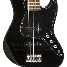 Бас-гитара STAGG SBJ-30 5S BLK 5-ти струнная форма Jazz Bass, корпус павловния, гриф клен, накладка грифа палисандр, 20 ладов, мензура 867 мм, колки никелированные, бридж JB Classic, звукосниматели 2xJB, регуляторы 2x громкости, 1x тона, цвет черный