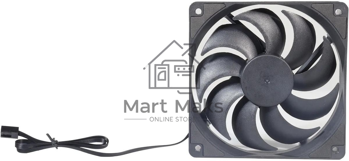 Вентилятор для корпуса Digma DFAN140PWM-1BK черный, 140 мм, 1500 об/мин, 28 дБ, 4 pin