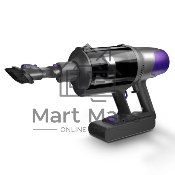 Пылесос вертикальный Centek CT-2572 фиолетовый/черный, питание от аккумулятора, 230 Вт, уборка сухая, пылесборник 1.2 л, работа от АКБ max 90 мин