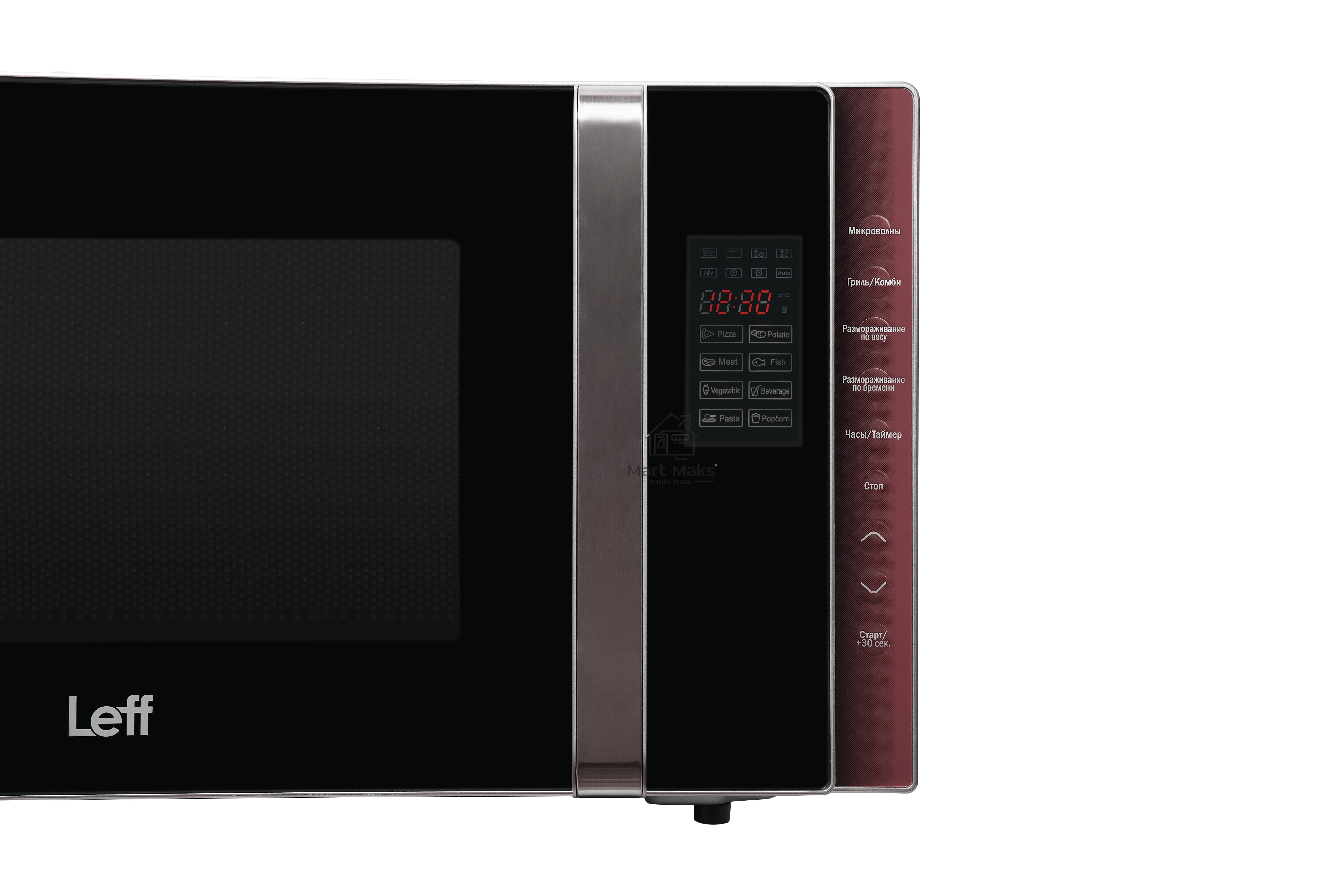 Микроволновая печь LEFF 23MD803SG черный, 23 л, 800 Вт, переключатели - мембранные кнопки/сенсор