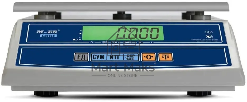 Весы фасовочные Mertech M-ER 326AFL-6.1 LCD (3055) серый металик, до 6 кг