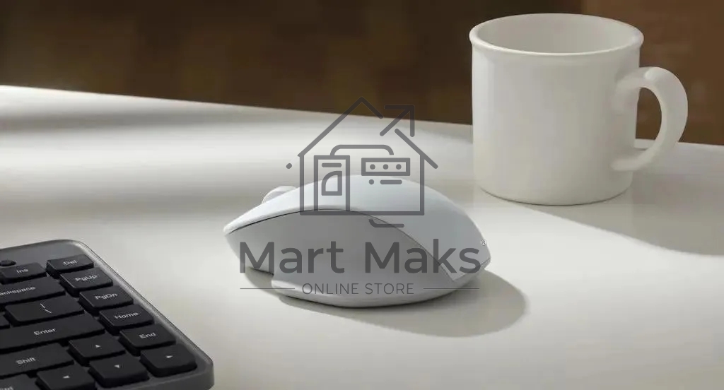 Мышь беспроводная Xiaomi Wireless Mouse Comfort Edition белый, 1200 dpi, радиоканал, USB, кнопки - 3
