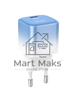 Сетевое зарядное устройство HOCO (6931474769374) C101A 1Type-C PD 20W быстрая зарядка, Blue ice