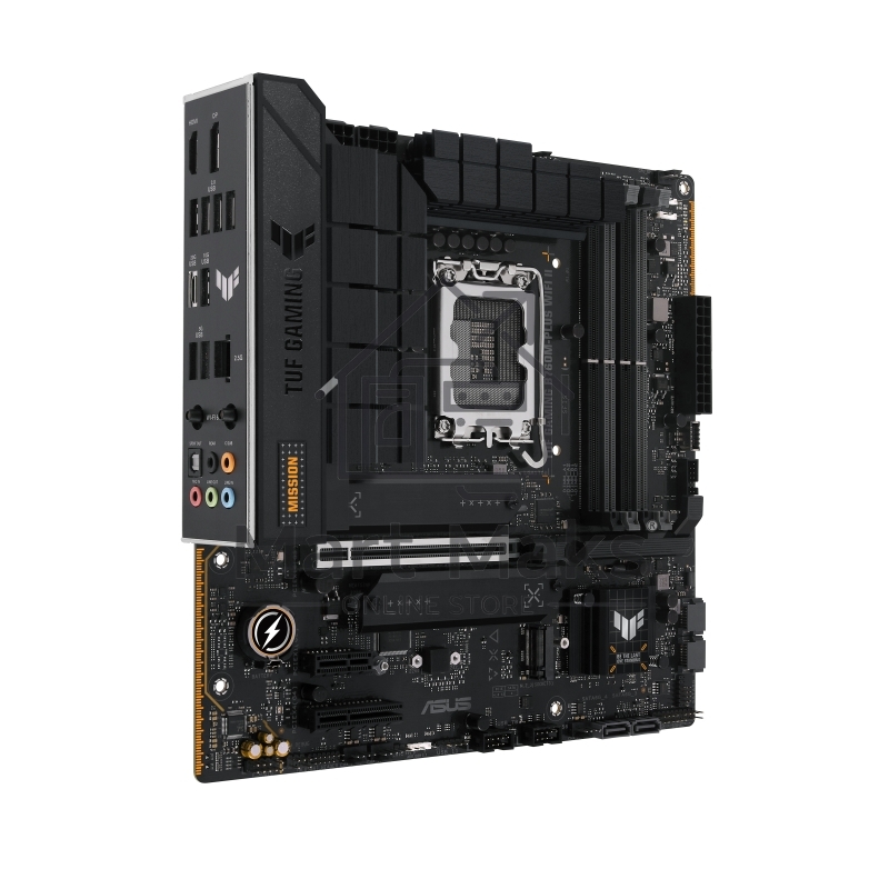Материнская плата ASUS TUF GAMING B760M-PLUS WIFI II, LGA 1700, Intel B760, 4xDDR5, 4xSATA, 3xM.2, 1xPCIe 5.0 x16, 1xPCIe x4, 1xUSB-A 3.2 Gen 2, 2xUSB-A 3.2 Gen 1, 4xUSB 2.0, 1xUSB-C 3.2 Gen 2x2, 1x2.5Gb LAN, 5x3.5 мм, 7.1, Wi-Fi 6E, Bluetooth 5.3, mATX