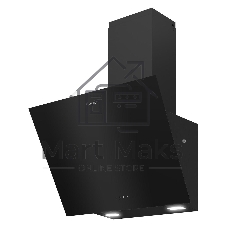 Вытяжка наклонная Indesit INHV 6FLM BL черный, 60 см, 408 куб. м/ч, 56 дБ