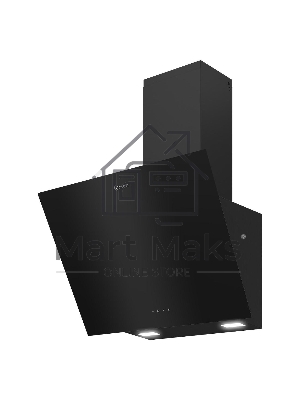 Вытяжка наклонная Indesit INHV 6FLM BL черный, 60 см, 408 куб. м/ч, 56 дБ