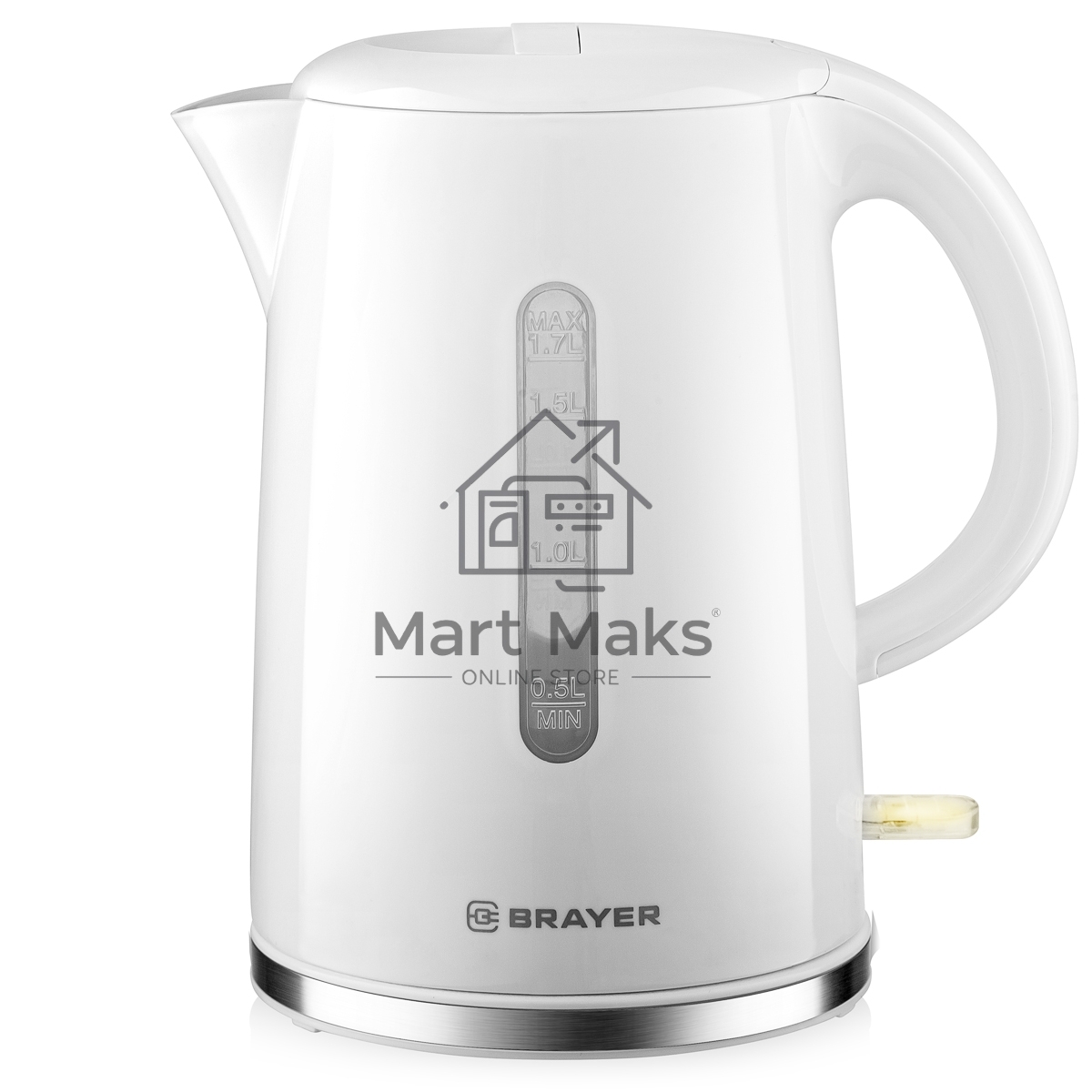 Чайник электрический BRAYER BR6108 1,7 л, 2200 Вт, белый