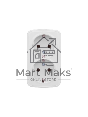 Розетка EKF Basic Минск EGR16-128-10 2-местная ОП 16А с заземлением белая