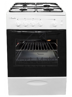 Плита газовая Лысьва ГП 400 МС СТ-2у белый, конфорок 4 газовых, духовка 57 л, 50 см x 84 см x 60 см