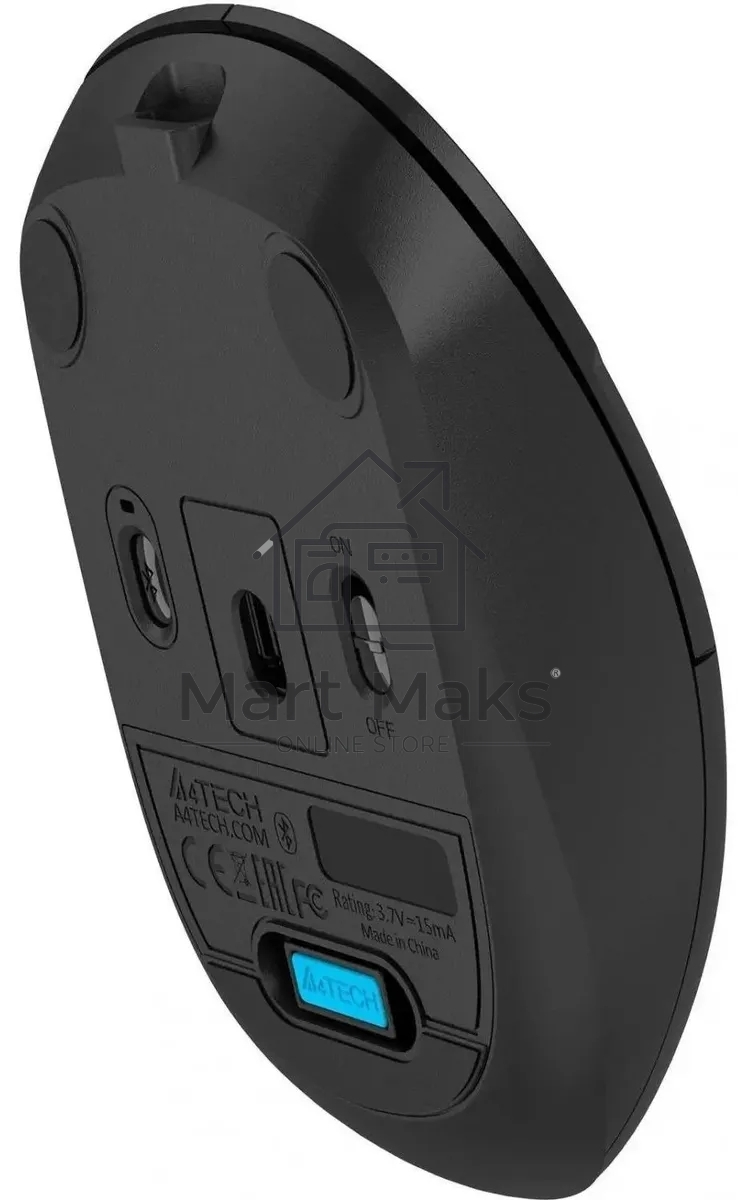 Мышь беспроводная A4Tech Fstyler FG16CS Air2 черный, 2000 dpi, радиоканал, USB, кнопки - 4
