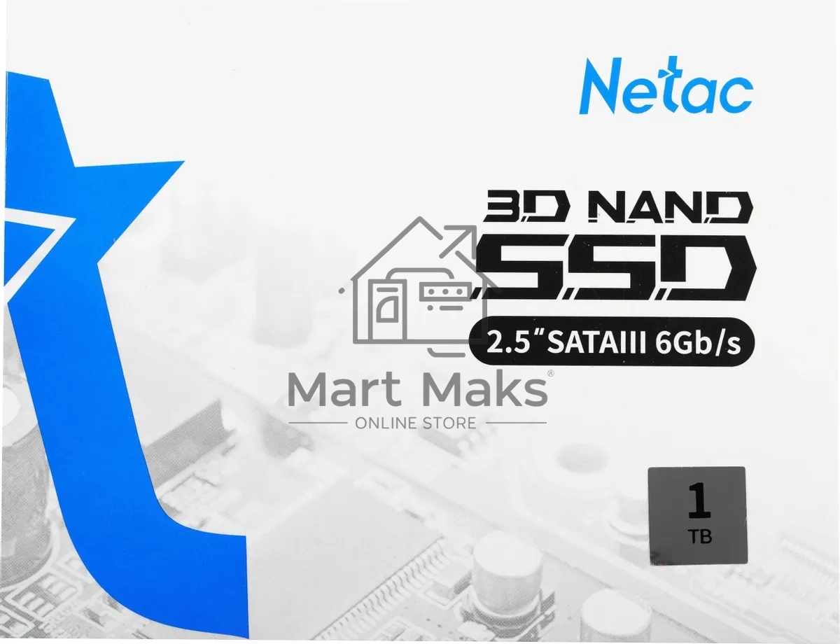 Накопитель SSD Netac N600S, 1TB, SATA III, 2.5