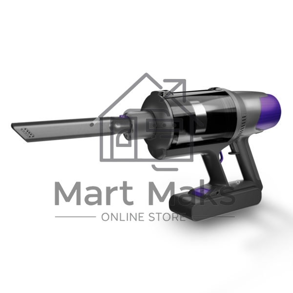 Пылесос вертикальный Centek CT-2572 фиолетовый/черный, питание от аккумулятора, 230 Вт, уборка сухая, пылесборник 1.2 л, работа от АКБ max 90 мин