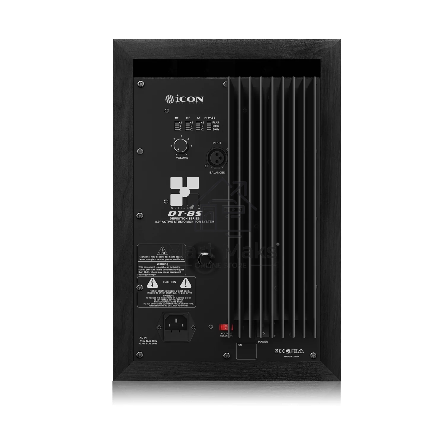 Акустическая система (студийный монитор) 110302A1002 Icon DT-8S активный, 2-х полосный, 1