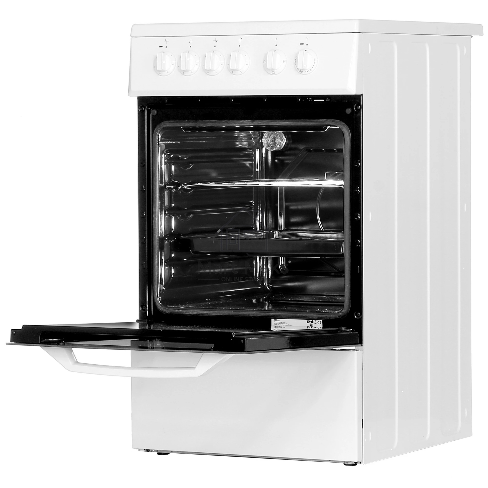 Плита электрическая Beko FFSS57000W белый, конфорок 4 электрических, духовка 60 л, 50 см x 85 см x 60 см