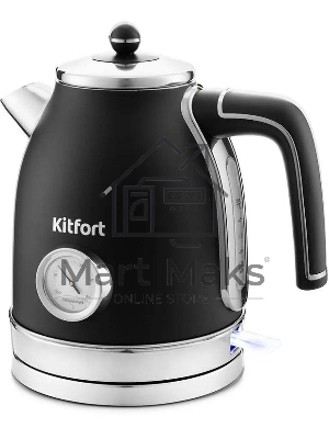 Чайник электрический Kitfort КТ-6102-1 черный с серебром