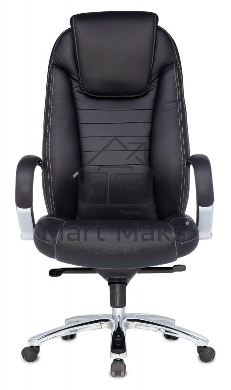 Кресло руководителя Бюрократ T-9923SL/BLACK черный, кожа, крестовина хром