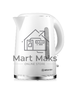Чайник электрический BRAYER BR6108 1.7 л, 2200 Вт, белый
