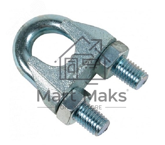 Зажим для троса Крепдил 3мм стальной оцинкованный 2шт DIN 741