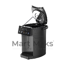 Термопот BQ TP5001 Black. Мощность 1600 Вт/Объем 5 л/Сенсорный LED-дисплей/Поддержание температуры/Функция дехлорирования/Регулировка темперы от 40 до 90 'C/Система защиты: от перегрева, от включения без воды, блокировка подачи воды/Внутренняя колба из нержавеющей стали AISI 304/Съемная крышка/Ручка для переноски/Электрическая помпа/Длина шнура 0.85 м