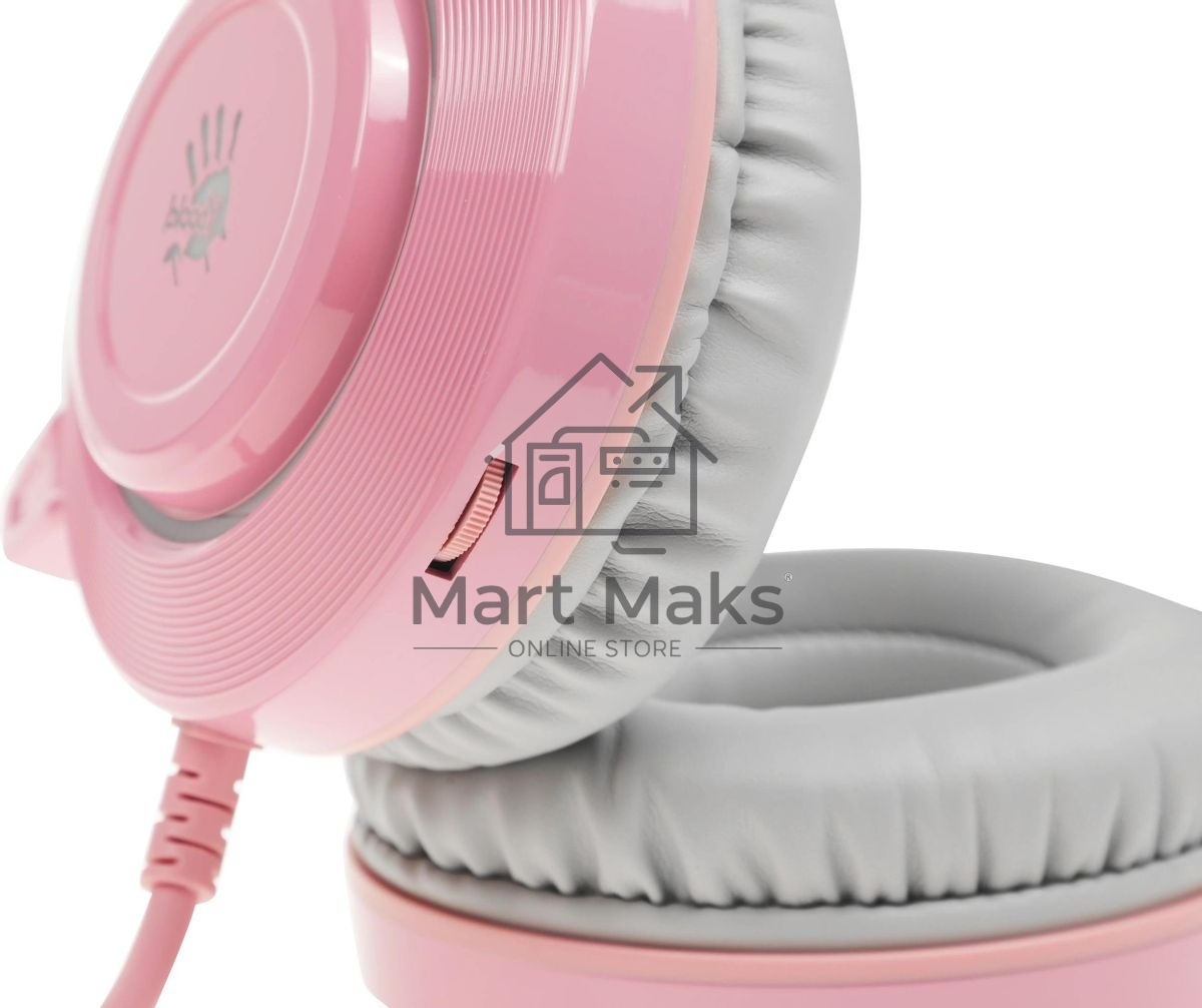 Гарнитура проводная с микрофоном A4 Bloody G521 розовый 2.3м мониторные USB оголовье (G521 (PINK))