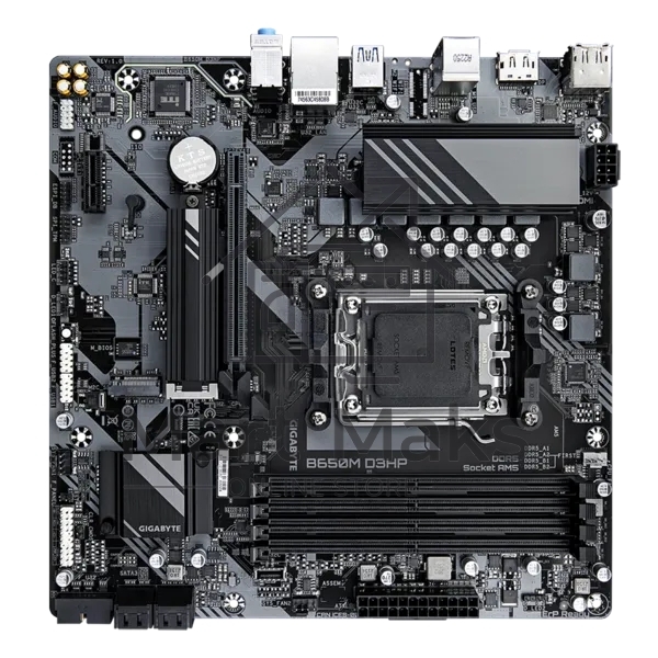 Материнская плата Gigabyte B650M D3HP, AM5, AMD B650, 4xDDR5, 4xSATA, 2xM.2, 1xPCI-E 4.0 x16, 1xPCI-E x1, 1xHDMI, 2xDP, 1x 2.5Gb LAN, 3xUSB-A 3.2 Gen 1, 2xUSB-A 2.0, 1xUSB-C 3.2 Gen 1, 3x3.5 мм, 7.1, Micro-ATX
