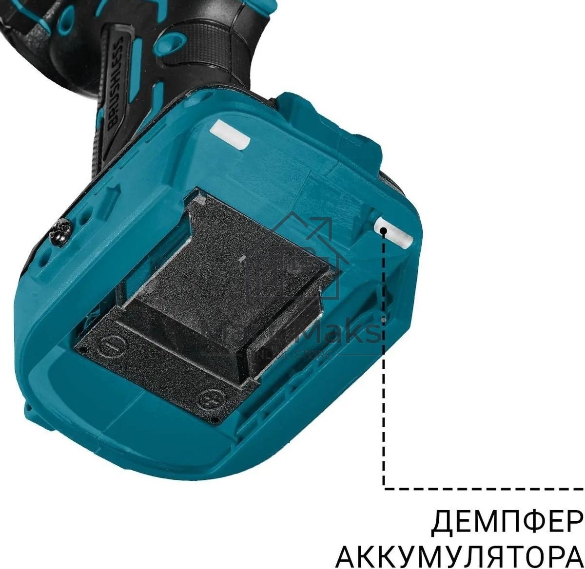 Гайковерт аккумуляторный Bort BSR-21U (2х4АЧ+ЗУ) 93418477  800 Нм, 0-2700 об/мин, акб Li-Ion, аккумуляторная система Makita 18V LXT 18 В, вес 1.4 кг