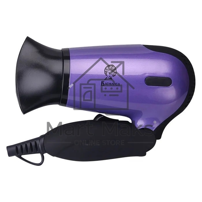 Фен Василиса ФН2-1400 фиолетовый/черный, 1400 Вт, компактный