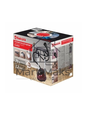 Отпариватель Sakura SA-3924R черн/бордов. 2,2л 2200 Вт
