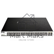 Коммутатор D-Link DGS-1210-52MPP/E2A, 48×1 Гбит/с + 4×1 Гбит/с SFP, настраиваемый