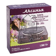 Плита настольная электрическая Delta Аксинья КС-006 коричневый, 1 кВт, ТЭН, конфорки - 1, эмаль, поворотные переключатели