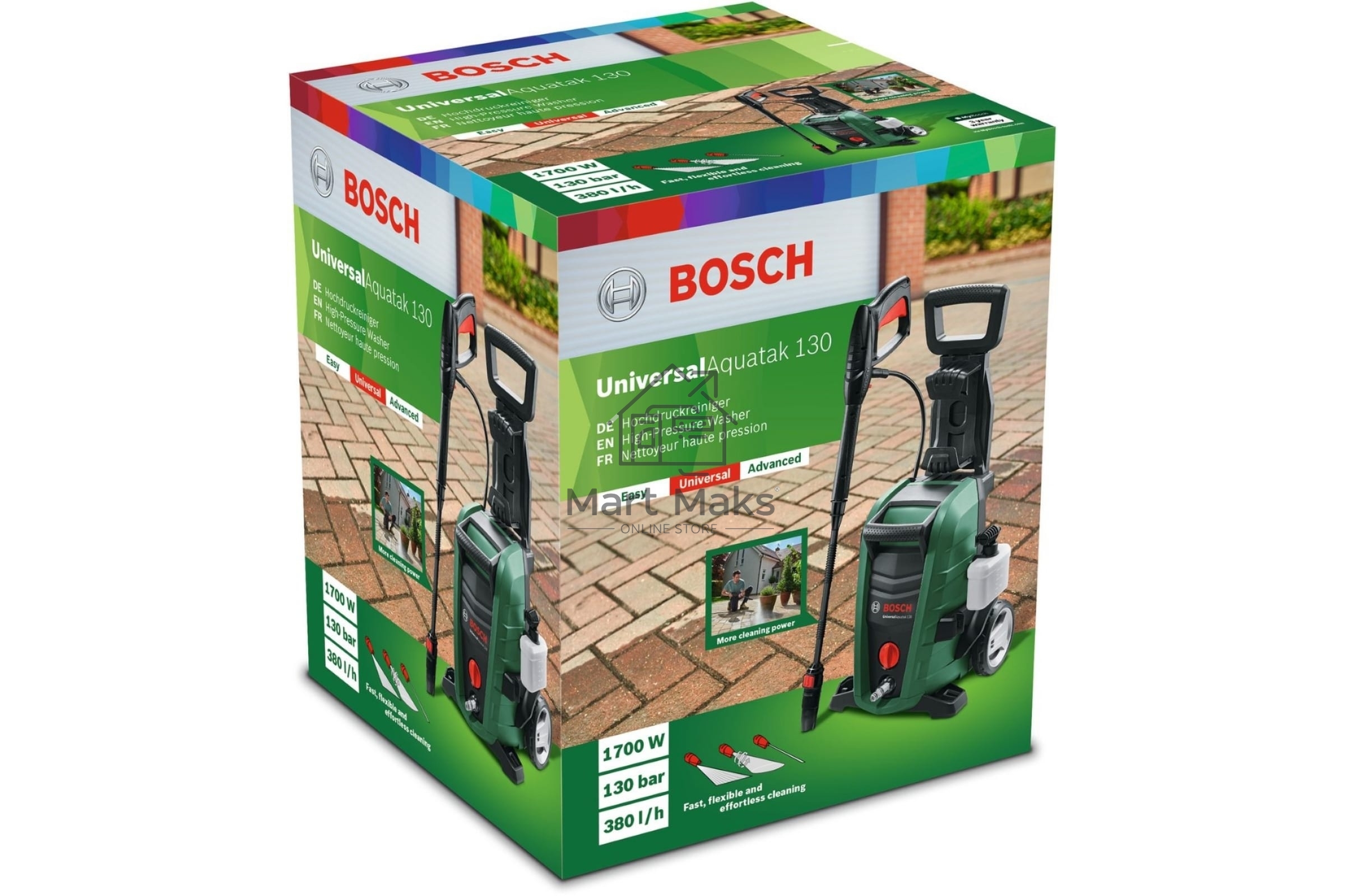 Очиститель высокого давления Bosch UniversalAquatak 130 (06008A7B00) 1.7кВт, 130бар, 380л/ч