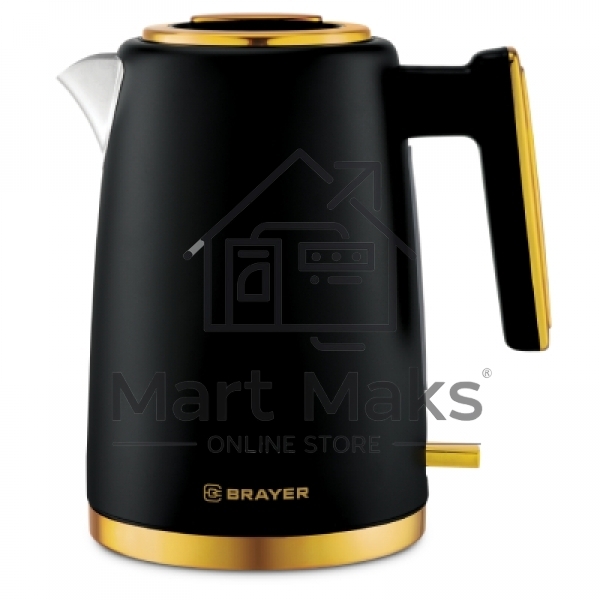 Чайник электрический BRAYER BR1017, 2200 Вт, 1,7 л, нерж.сталь, VNQ by STRIX, автоотключ