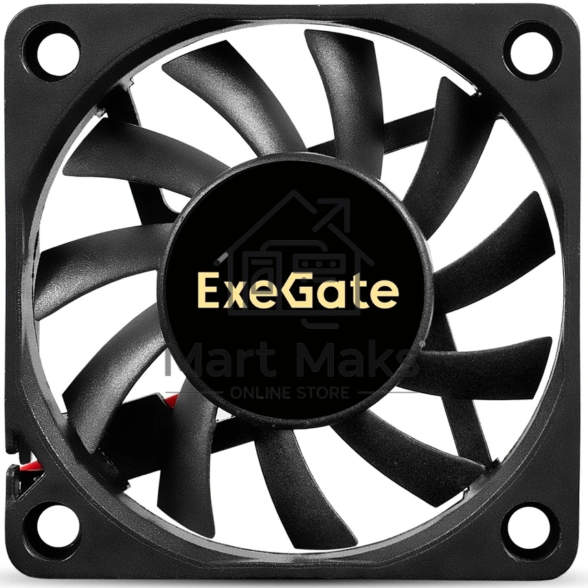 Вентилятор корпусной ExeGate EX06010S2P, 60 мм, 2500 об/мин, 20 дБ, 2-pin, без подсветки