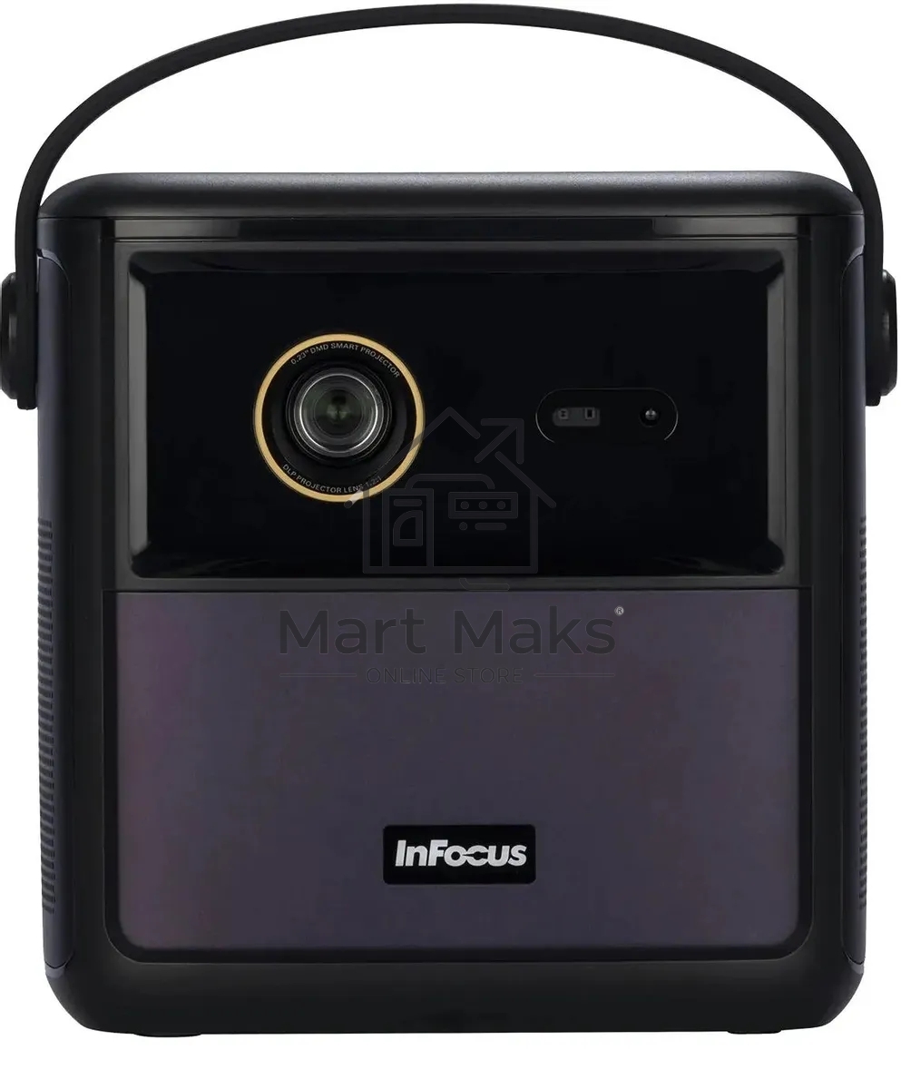 LED проектор InFocus IN3018SL Crusader Master DLP, 450 lm, FullHD, (1.2:1), HDMI 2.0 (eARC) USB-A 2.0, AUX, Bluetooth 5.1/BLE, wi-fi 2.4/5GHz, 2х10W Dolby Audio, до 25000ч., 1.57 кг батарейка