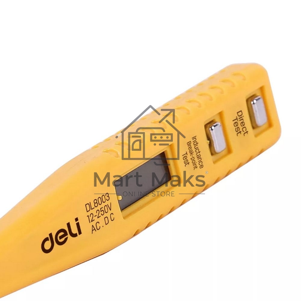 Индикаторная отвертка-тестер напряжения цифровая Deli DL8003 (12-250 В)
