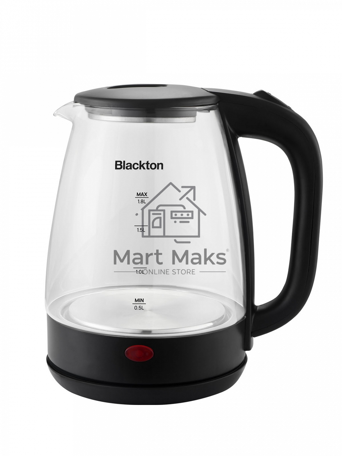 Электрочайник Blackton Bt KT100G черный, 1.7 л, 1500 Вт, скрытый нагревательный элемент