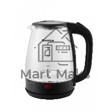 Электрочайник Blackton Bt KT100G черный, 1.7 л, 1500 Вт, скрытый нагревательный элемент