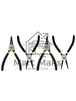 Набор из 4-х съемников стопорных колец Deli DL20521-4175мм, сталь HRC50-54, прорезиненная рукоять, блистер